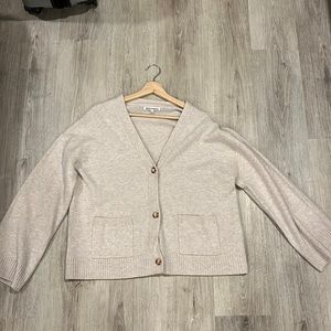 Reformation beige cardigan - wool and cashmere blend